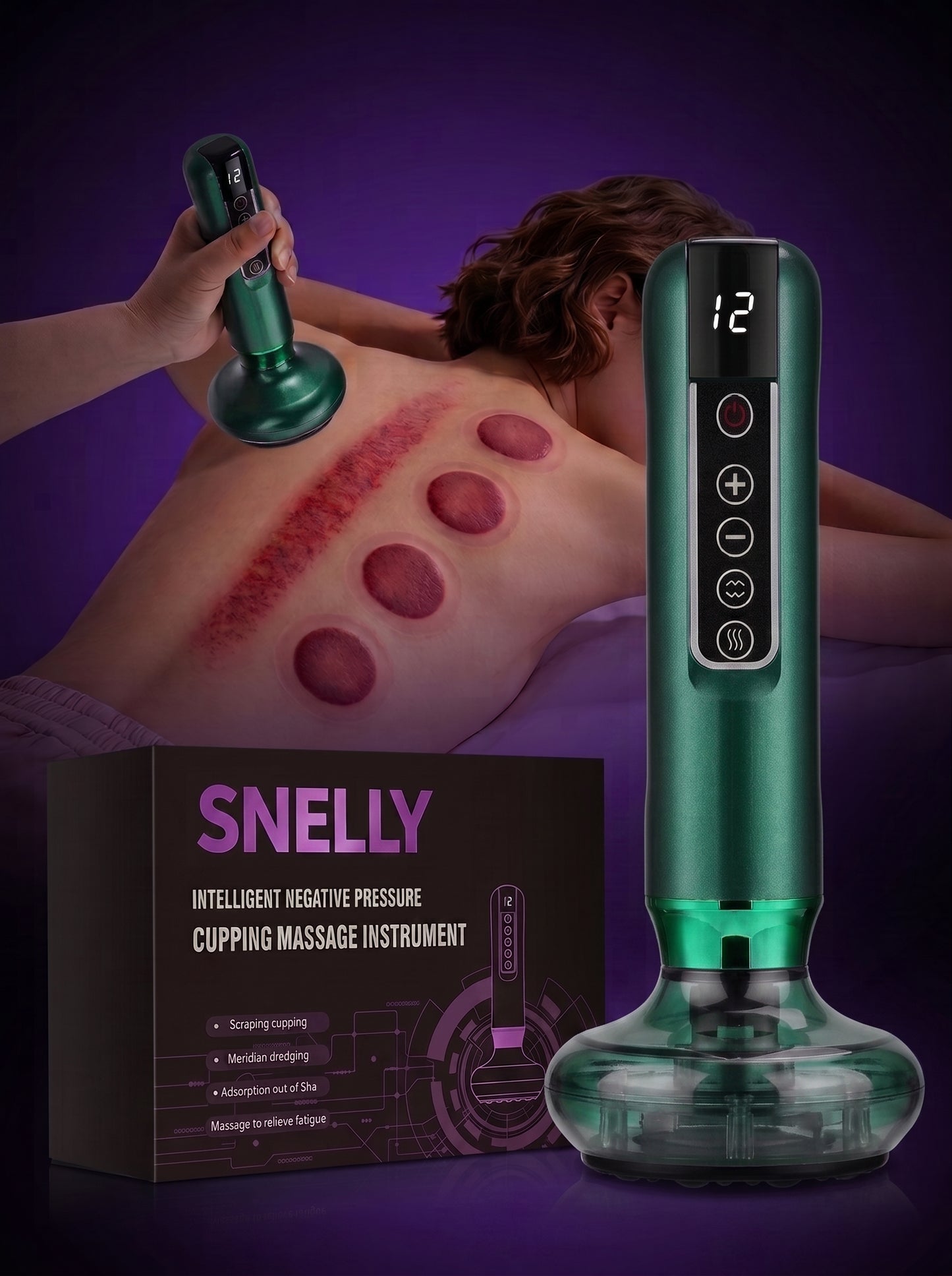Smart Heat & Vacuum Cupping Massager